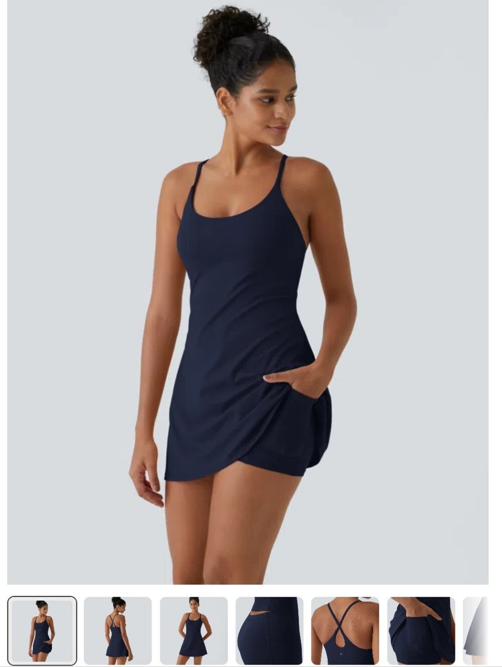 HALARA SoftlyZero Plush Backless Active Dress-Easy Peezy Edition- S